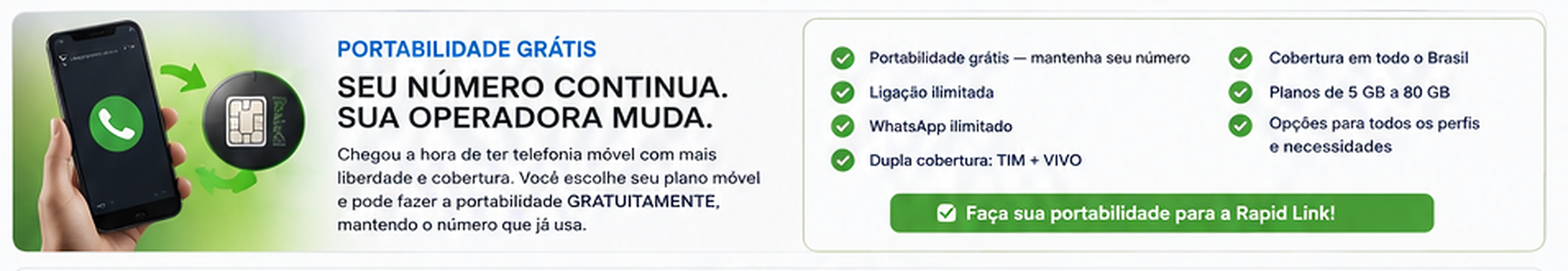 Portabilidade grátis